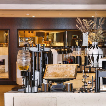 Stojak do marmolady / Stojak bufetowy - czarny - z 3 półkami - Prime Gastro