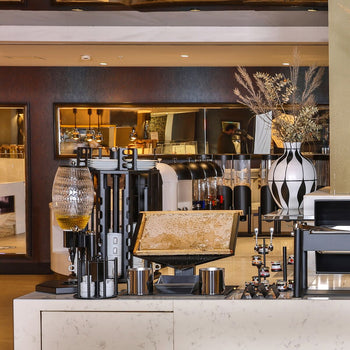 (4 szt.) Stojak do marmolady / Stojak bufetowy - Chromowany - z 3 półkami - Prime Gastro