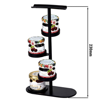 Stojak do marmolady / Stojak bufetowy - czarny - z 4 półkami - Prime Gastro