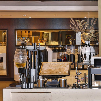 (4 szt) Stojak do marmolady / Stojak bufetowy - czarny - z 5 półkami - Prime Gastro