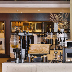 (4 szt.) Stojak do marmolady / Stojak bufetowy - czarny - z 4 półkami