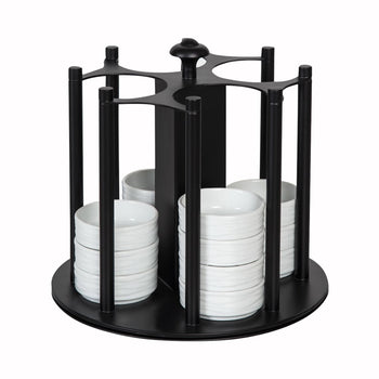 Stojak do marmolady / Stojak bufetowy - obrotowy - czarny - Prime Gastro