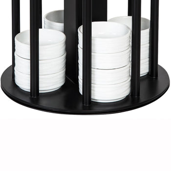 Stojak do marmolady / Stojak bufetowy - obrotowy - czarny - Prime Gastro