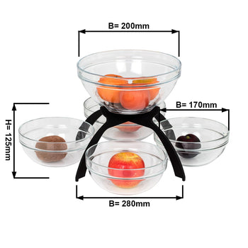 Etażerka do dżemu / stojak bufetowy - czarny - z 5 półkami - Prime Gastro