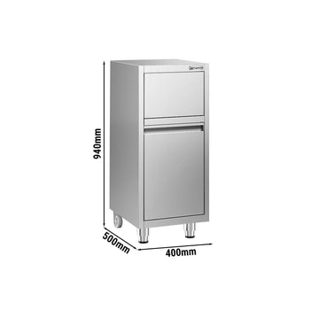 Kosz na śmieci – z klapką – 400 x 500 mm – bez krawędzi - Prime Gastro