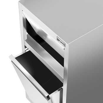 Kosz na śmieci – z klapką – 400 x 500 mm – bez krawędzi - Prime Gastro