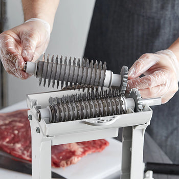 Manualny kotleciarka i krajalnica do mięsa 2 w 1 - maks. szerokość cięcia 127 mm - Prime Gastro