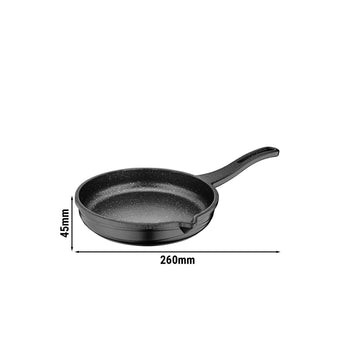 Mini nieprzywierająca patelnia z odlewu aluminiowego - Ø 140 mm - wysokość 28 mm - Prime Gastro