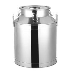 Milk jug with lid - stainless steel - 40 liters