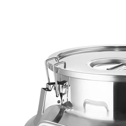 Dzbanek na mleko z pokrywką - stal nierdzewna - 25 litrów