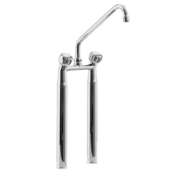 Kran mieszający z dwoma otworami - z kranem mieszającym, kranem obrotowym & 2 zaworami mieszającymi - Prime Gastro