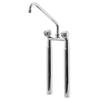 Kran mieszający z dwoma otworami - z kranem mieszającym, kranem obrotowym & 2 zaworami mieszającymi - Prime Gastro