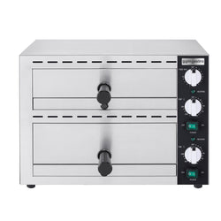 Elektryczny Piec do pizzy - 2 x 1 x Ø33cm - Manualne