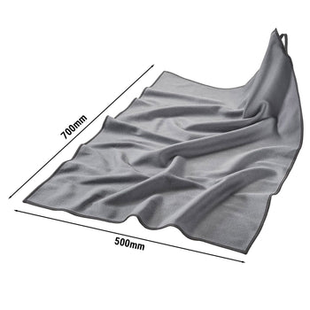 (10 sztuk) Ściereczka z mikrofibry do polerowania / do naczyń szara - 50 x 70 cm - Prime Gastro