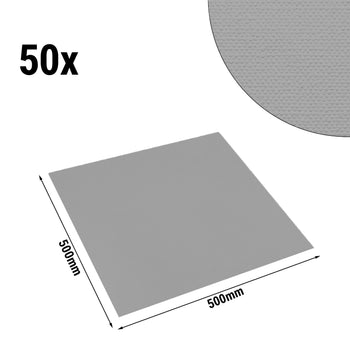 (50 szt.) Damasceńska serwetka do ust Porto Diamant - 50 x 50 cm - platynowoszara - Prime Gastro