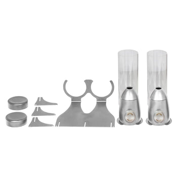 Dozownik do musli & płatków kukurydzianych - podwójny -Ø 115 mm - Chromowany - dozownik obrotowy - Prime Gastro