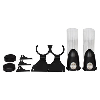 Dozownik do musli & płatków kukurydzianych - podwójny - Ø 115 mm - czarny - dozownik obrotowy - Prime Gastro