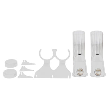 Dozownik do musli & płatków kukurydzianych - podwójny - Ø 115 mm - Biały - Dozownik obrotowy - Prime Gastro