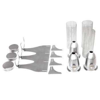 Dozownik do musli & płatków kukurydzianych - potrójny -Ø 115mm - Chromowany - dozownik obrotowy - Prime Gastro