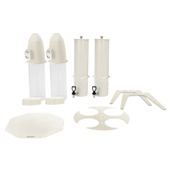 Dozownik do musli & płatków kukurydzianych - podwójny - obrotowy - Ø 120 mm - biały - dozownik obrotowy - Prime Gastro