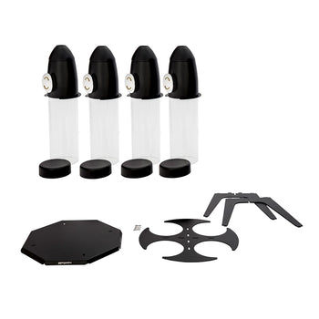 Dozownik do musli & płatków kukurydzianych - poczwórny - obrotowy - Ø 120 mm - czarny - dozownik obrotowy - Prime Gastro