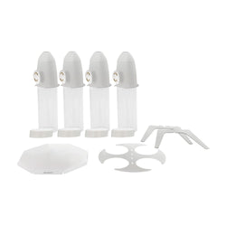 Dozownik do musli & płatków kukurydzianych - poczwórny - obrotowy - Ø 120 mm - biały - dozownik obrotowy