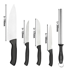 Zestaw noży w torbie rolkowej - z 6 przegrodami