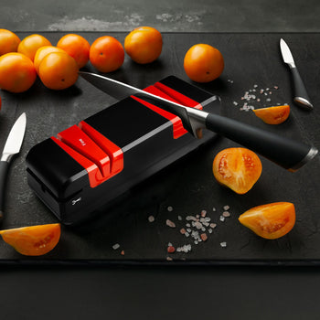 Ostrzałka do noży - czerwono & czarna - Prime Gastro