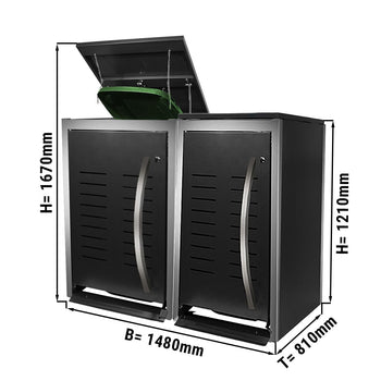 (2 sztuki) pojemniki na śmieci do użytku na zewnątrz - Prime Gastro
