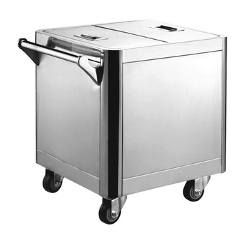Wózek na mąkę / wózek na składniki - 156 litrów - wykonany ze stali nierdzewnej - Prime Gastro