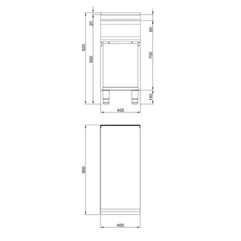 Element neutralny - 400 mm z szufladą - Prime Gastro