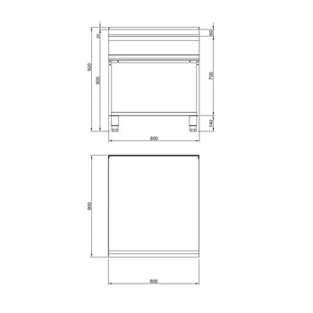 Element neutralny - 800 mm - Prime Gastro
