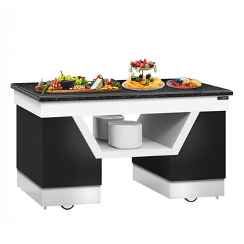 Element neutralny BELFAST - 1600 mm - blat roboczy z czarnego granitu - Prime Gastro