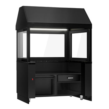 Element neutralny do grilli węglowych TORONTO - 1500 mm - czarny panel przedni - czarny granitowy blat roboczy - Prime Gastro