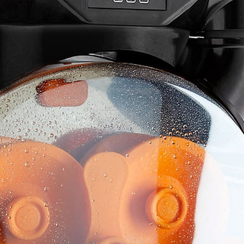 Elektryczna wyciskarka do pomarańczy - kolor czarny - przycisk Push & Juice - automatyczne podawanie owoców - włącznie z trybem czyszczenia - Prime Gastro