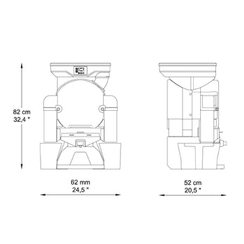 Elektryczna wyciskarka do pomarańczy - Czarna - Przycisk Push & Juice - Manualne podawanie owoców - Prime Gastro