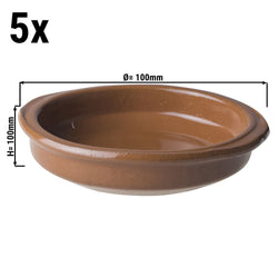 (5 sztuk) CLASSICO - Tapas Forma do zapiekania - 10 x 3 cm - Brązowa
