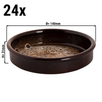 (24 sztuki) SABANA - Naczynie do pieczenia - Ø 140 mm - Brązowy / biały - Prime Gastro