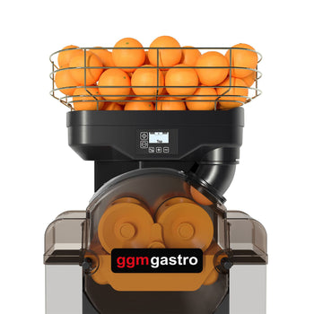 Elektryczna wyciskarka do pomarańczy - Czarna - Przycisk Push & Juice - Automatyczne podawanie owoców - Prime Gastro