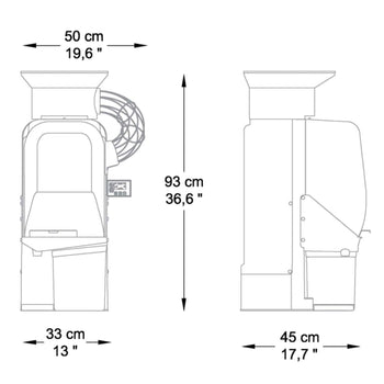 Elektryczna wyciskarka do pomarańczy - pomarańczowa - automatyczne podawanie owoców - włącznie z kranikiem spustowym & trybem czyszczenia - Prime Gastro