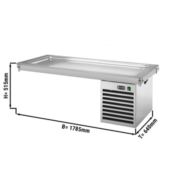 Płyta chłodnicza wbudowana - 1,8m - +2 ~ +8 °C - 5x GN 1/1 - Prime Gastro