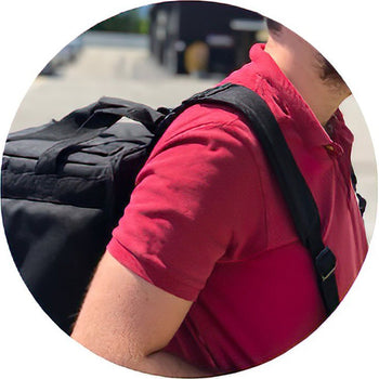 Torba na pizzę / izolowana torba na skuter - na 8 pudełek do pizzy 40x40cm - czarna - Prime Gastro