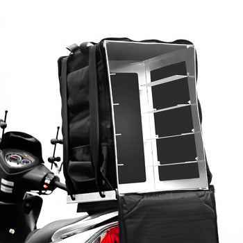 Torba na pizzę / izolowana torba na skuter - na 8 pudełek do pizzy 40x40cm - czarna - Prime Gastro