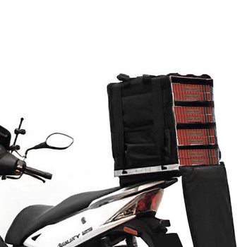 Torba na pizzę / izolowana torba na skuter - na 8 pudełek do pizzy 40x40cm - czarna - Prime Gastro