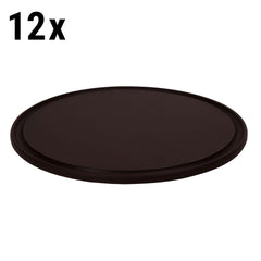 (12 pcs.) Polyethylene pizza plate - Ø 380 mm - with groove