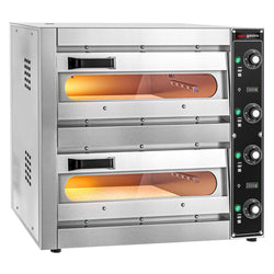 Mini piec do pizzy - 2 x 1 x Ø33.5cm - Manualne