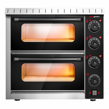 Elektryczny mini piec do pizzy - 4+4x 20cm - Manualny - Prime Gastro
