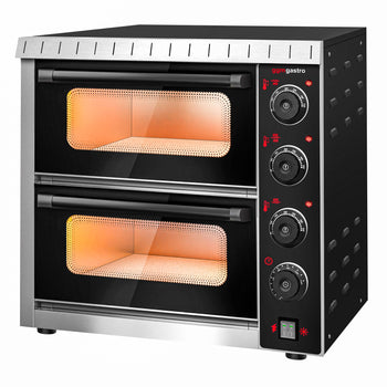 Elektryczny mini piec do pizzy - 4+4x 20cm - Manualny - Prime Gastro
