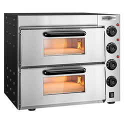 Mini piec do pizzy - 2 x 4 x Ø20cm - Manualne