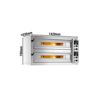 Elektryczny piec do pizzy - 6+6x 33cm - Manualny - Prime Gastro